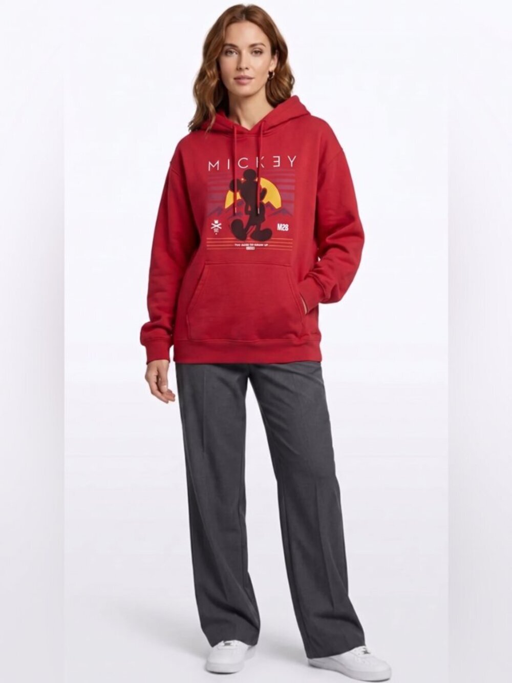 Ladies Mickey Mouse Hoodie - (MEDIUM)